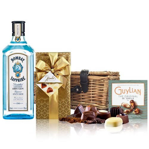 Bombay Sapphire Gin 70cl And Chocolates Hamper